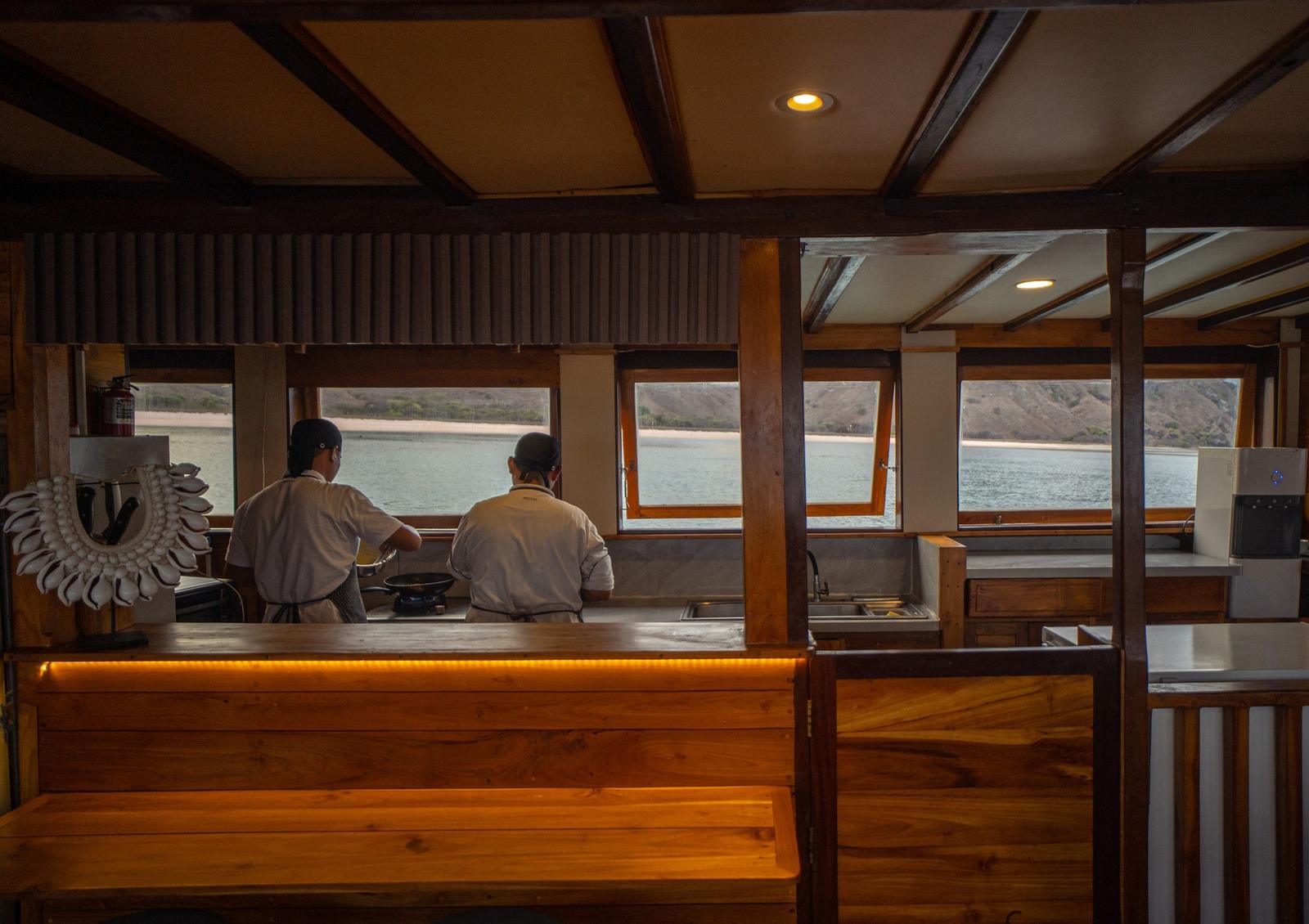 Open galley kitchen – Vinca Deluxe Phinisi